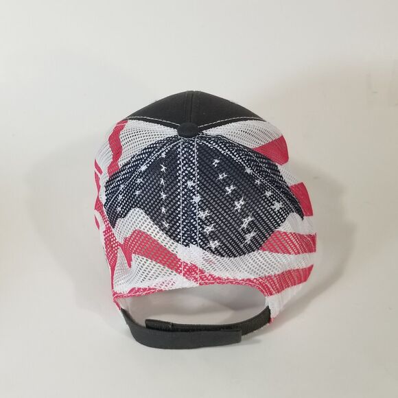 Trump Girl Cap Hat Embroidered Mesh Trucker Flag Red White Blue Adjustable NEW - Picture 3 of 6